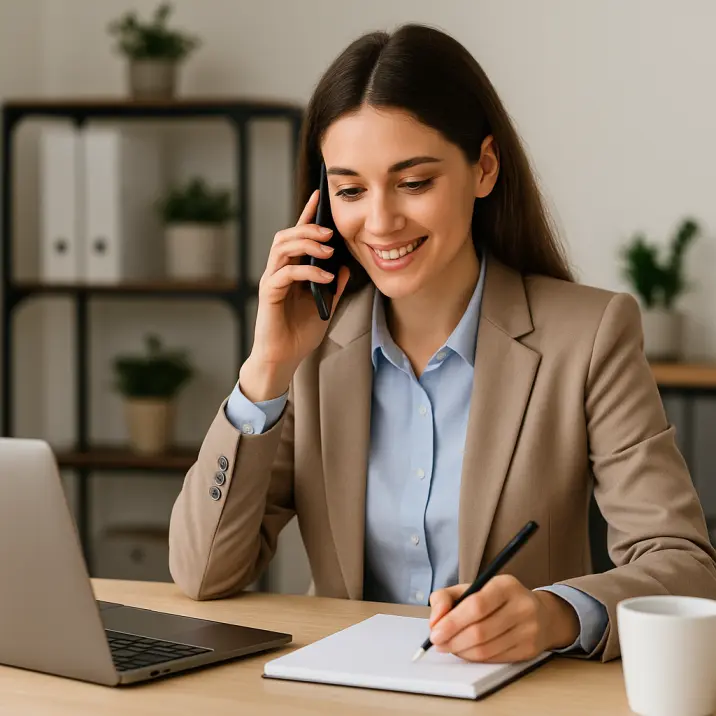 Jeune femme professionnelle concentrée travaillant sur un ordinateur portable dans un bureau moderne
